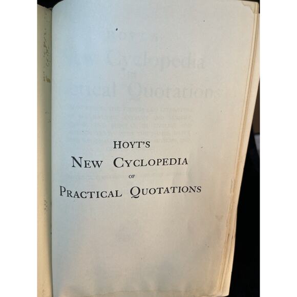 Hoyt's Cyclopedia of Practical Quotations Hardcover By Kate Louise Roberts 1922 - Picture 8 of 16